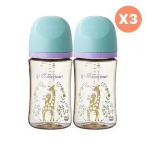 더블하트 캐릭터 젖병 240ml 6개 젖꼭지 6개 블루밍