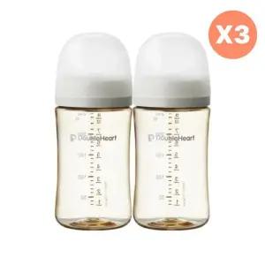 더블하트 PPSU아기 젖병 240ml 6개 젖꼭지 6개 베이지