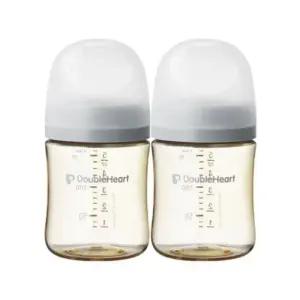 더블하트 아기 젖병 트윈팩 160ml 젖꼭지S, SS 그레이