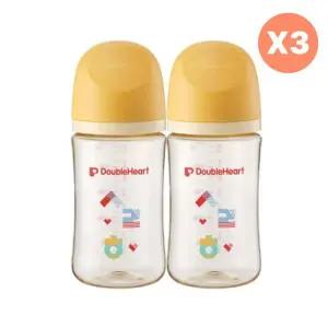 더블하트 아기 캐릭터 젖병 240ml X6 젖꼭지 X6 한글