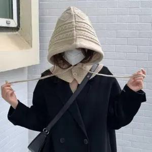 여자 후드 바라클라바 코디 겨울 넥 니트 워머 코디