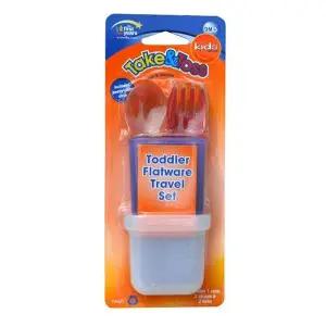 유아 수저 휴대용 식기 용기 포크 케이스 포함 첫