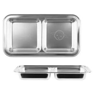 국산 성인 어린이 스텐 간식 2구 식판 쟁반