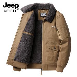 JEEP 남성 겨울 벨벳 면화 캐주얼 재킷