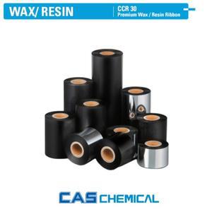 바코드 열전사 리본 카스 정품 CCR-30 왁스레진 40mm 50mm 60mm 70mm 80mm 90mm 100mm 110mm