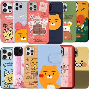 카카오프렌즈 갤럭시S25 S24 S23 S22 S21 울트라 S20 FE S10 플러스 노트20 10 아이폰16 15 14 13 미니 12 11 프로 XS 투명 젤리 실리콘 하드 범퍼 카드수납 캐릭터 라이언 어피치 핸드폰케이스