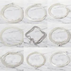 2mm 여자 남자 은목걸이줄 925 실버 체인 순은 목걸이