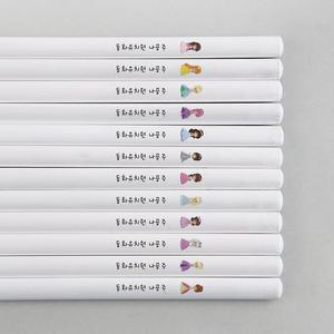 [주문제작]네임연필2B 12자루화이트 프린세스