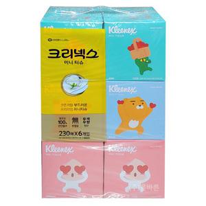크리넥스 카카오 미니 각티슈 230매 6개입x1팩