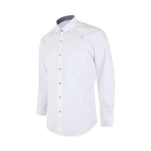 [레미지오]우드 텍스쳐 버튼 화이트 레귤러 셔츠_S1002