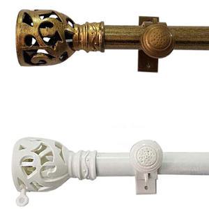 25mm 화이트,골드/커튼봉 16자(130~480cm조절)