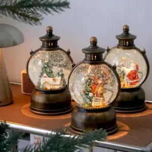 LED 크리스마스 오르골 무드등 스노우볼 원형램프 4종
