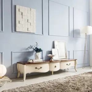 [퍼니프랑] 수입 유럽형 빈티지 엔틱가구 RG 22 로사 미색 TV 드레스 거실장