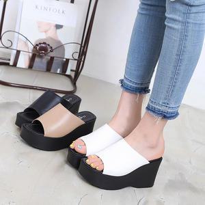 10cm 통굽 키높이 여성슬리퍼 미용실 슬리퍼 - SH-2112 통굽