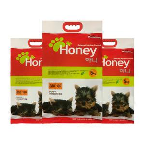 서울사료 해피랑 하니 5kgx3개 강아지 사료