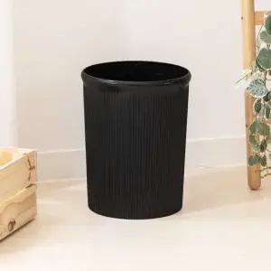 창신리빙 주름오픈 휴지통(대) 12L 블랙