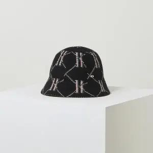 [헤지스](광주신세계)[HAZZYS ACC] 네이비 로고패턴 울혼방 버킷햇 HIHE5F801N2