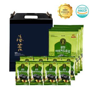 광천 해달음 아보카도유 전장김3개 도시락김8개 선물세트