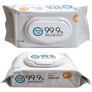 깨끗한나라 클린 손소독티슈 99.9% 캡 60매 X1개