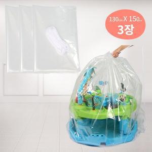 [끈다리] 대형비닐 봉투 130X150cm 3장 재활용 분리수거 장난감보관 특대형 큰비닐