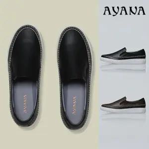 [아야나] 천연소가죽 남성 보니 슬립온
