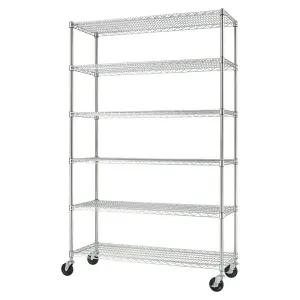 코스트코 NSF 6단 선반 크롬도금 메탈랙 바퀴포함