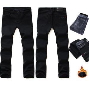 기모 진블랙 청바지 슬림핏