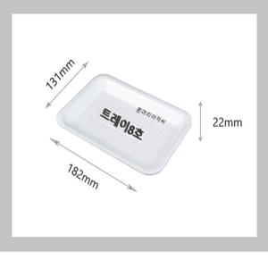 트레이8호/1000개 /사각접시/일회용 포장 배달용기 스티로폼 흰머리아저씨/PSP