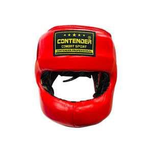 컨텐더 CP-736 스틸 안면보호 헤드기어 천연가죽
