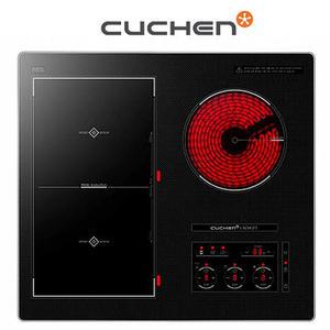 쿠첸 하이브리드쿡탑 3구 CIR-F3120DSBE/인덕션2+하이라이트1/매립형