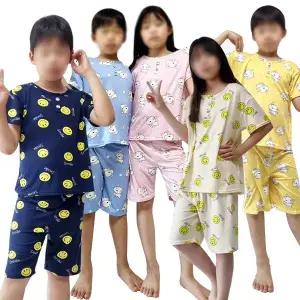 아동 피치 반팔 잠옷 상하 세트 실내복 홈웨어 파자마 상하복 사방스판 키즈 반팔 여름