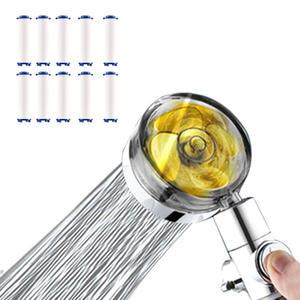 DFANO 수압상승 토네이도 샤워헤드 + 필터 10개 절수 필터 샤워기