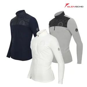 그렌에코 ges23510 남성 배색 스티치 자수 반집업 긴팔 티셔츠/가을겨울