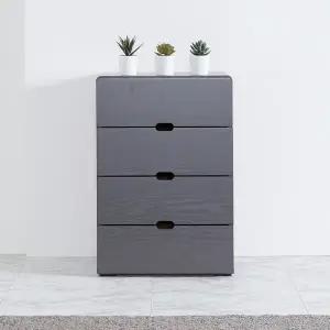 [로쏘가구]까미 미니 4단 서랍장 그레이