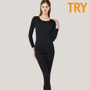 [TRY]트라이 여성 기모 발열내의 히트업플러스 겨울내복 상하의세트 TW9WJ02