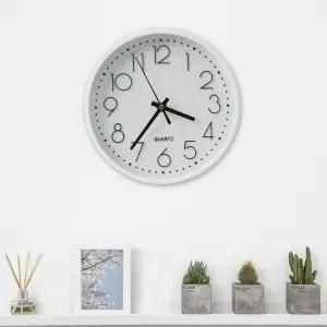 타임이즈 원형 벽시계(20cm) (화이트/블랙)