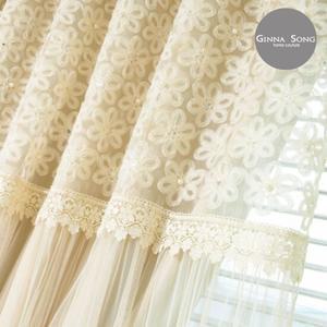 지나송 베일리 쉬폰레이스 이중암막커튼 풀세트 슈퍼특대형