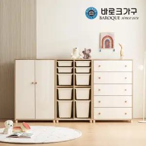 테디 아기옷장 바구니장 5단서랍장 세트 2325_착불배송