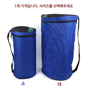 청수레져 캠프온 블루 원형가방 / 매트 말아서 보관용