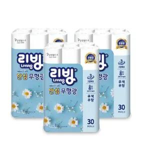 리빙 안심무형광 25M 30롤X3팩