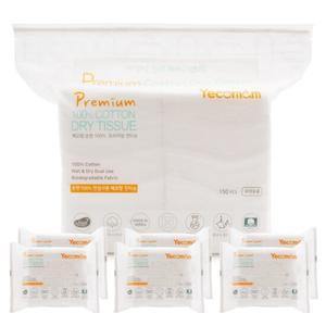 예꼬맘 아기 순면 건티슈 대용량 150매 + 건티슈15매(6개) 유아