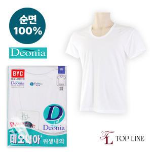 3매/5매 BYC 냄새걱정 없는 데오니아 순면 100% 남자 반팔런닝