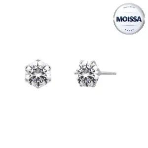 [한국금다이아몬드] 14K 2부 모이사나이트 귀걸이 6프롱
