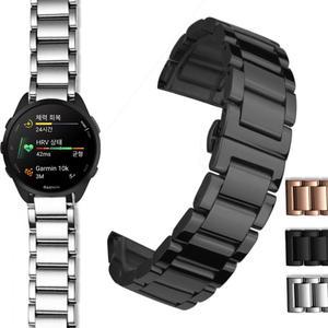 가민포러너 165 뮤직 호환 메탈스트랩 폴딩버클밴드