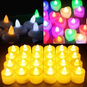 원형 하트 LED 미니 소형 양초 이벤트 프로포즈 캔들 방수 원형 수중 하트 초 티라이트 분위기 무드등