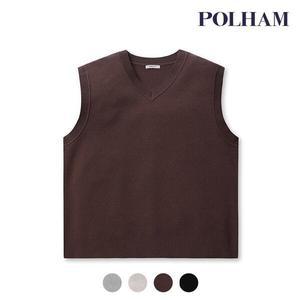 [폴햄] 남성 세미오버핏 버드아이 니트 베스트_PHD4ES1010