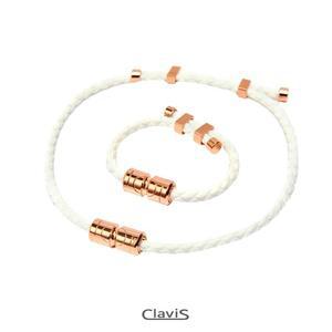 클라비스 비타 화이트 팔찌+목걸이 세트