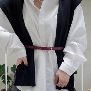 국산 여성 소가죽 정장벨트 원피스벨트 슬림가죽벨트 타원샌드