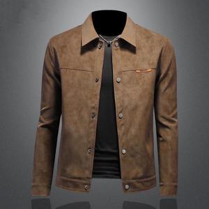 스웨이드 자켓 재킷 점퍼 세무 봄 가을 남성 패션 다 스타일 트렌드 슬림 캐주얼 잘 생긴 가죽 탑
