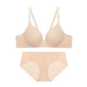 트라이엄프 풀컵 스트레치 와이어 베이지 브라 팬티 세트